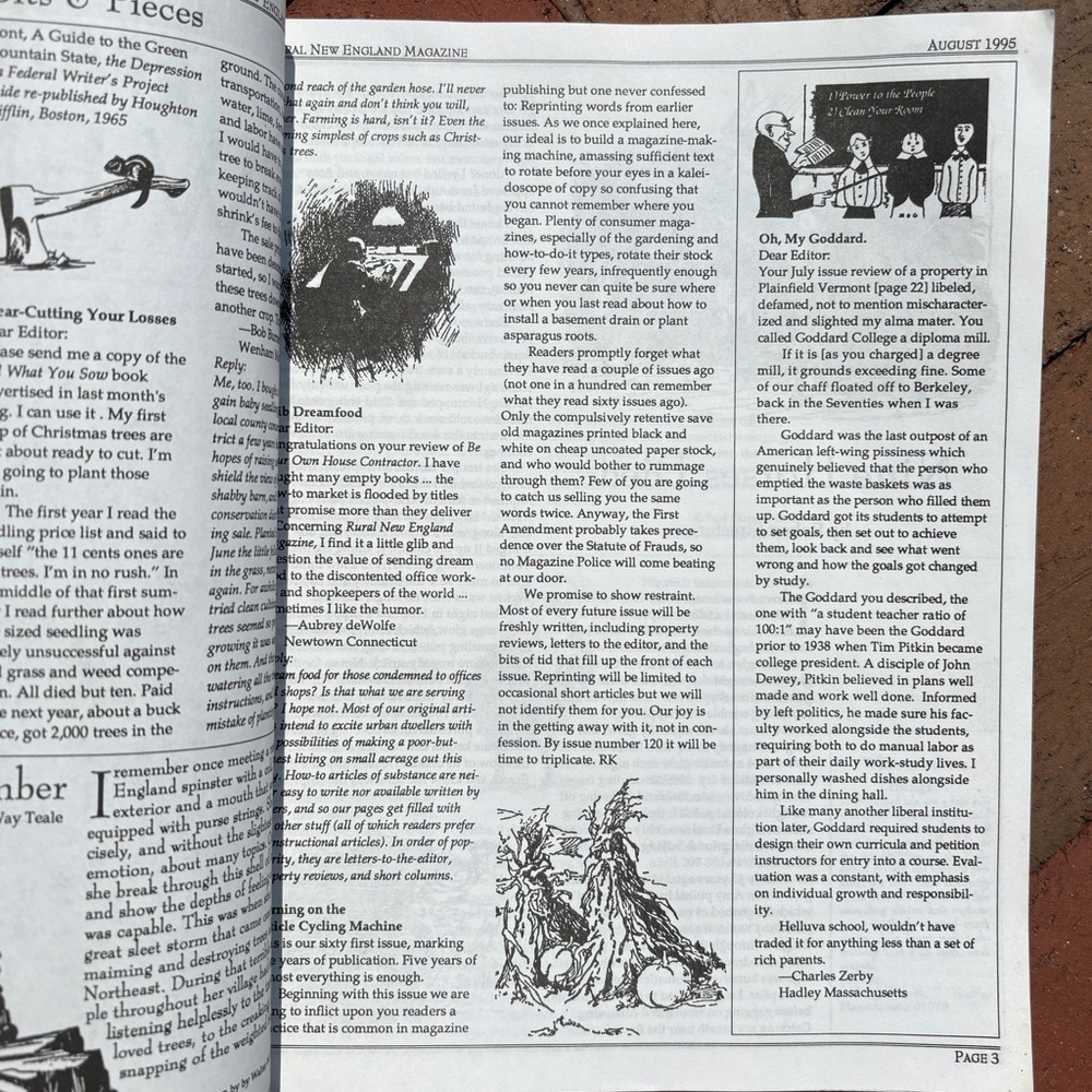 1995 Rural New England Magazine Homesteading Yankee Living History Newsletter - Picture 4 of 10